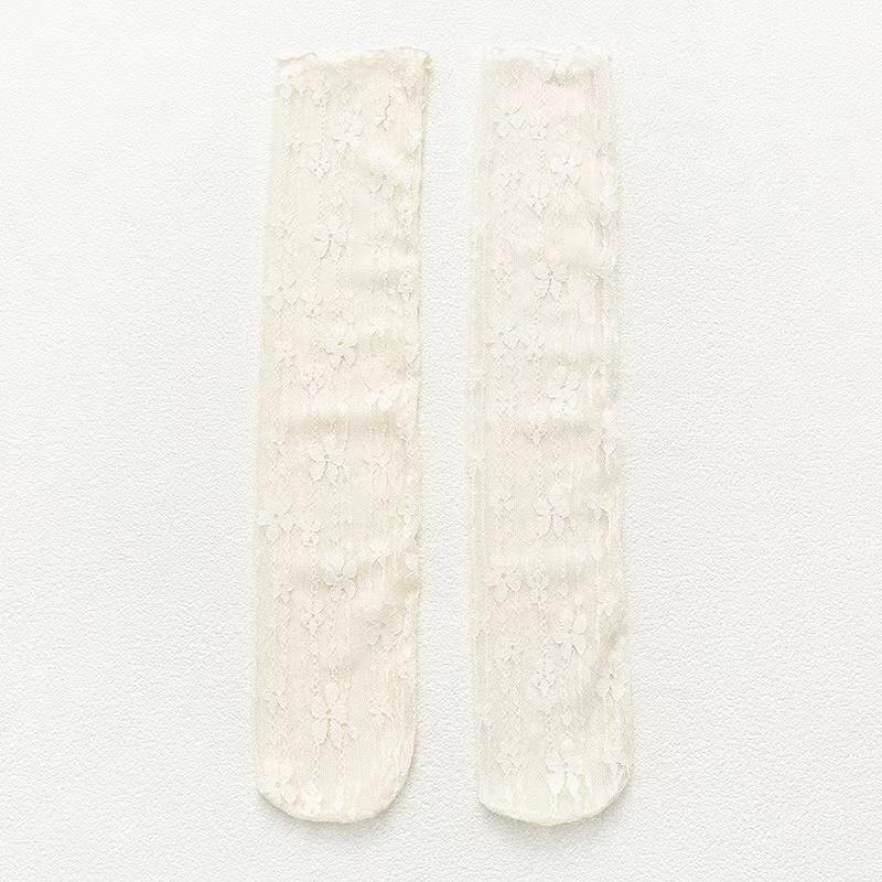 Женские носки Harajuku Ladies Breathable Transparent Floral Ladies Flower Ladies Sweet Mesh Fishnet Socks Soft Funny Socks Hosiery