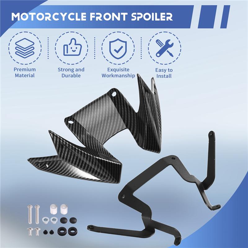 A28G-For Honda CB500 Hornet CB 500 2024 2025 Front Motorcycle Wing Spoiler Downforce Aerodynamic Fairing Winglets