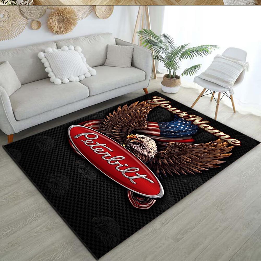 Peterbilt Heavy Trucks Customized Name Carpet Suitable for Dormitory Playrooms Entryway Dining Room Antislip Carpet Anime Office Decor Spiritual Gift