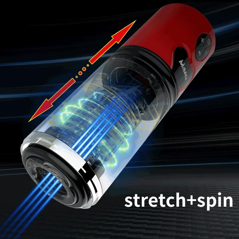 Мужской мастурбатор, автоматическое телескопическое вращение, настоящая вагина, чашка для голосовой мастурбации для мужчин, карманная киска, сильные секс-игрушки