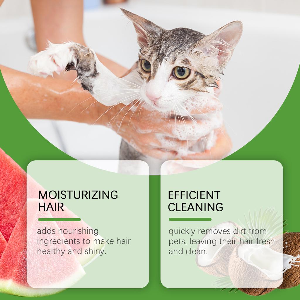 YEGBONG Pet Wash & Care 2 в 1 для собак и кошек, средство для мытья тела с сохранением запаха, уход за шерстью домашних животных и очистка, мытье тела