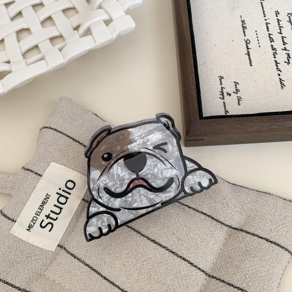 YHJ Golden Retriever Corgi Acrylic Hair Clip - Cute Animal Claw Clip for Updos & Ponytails.