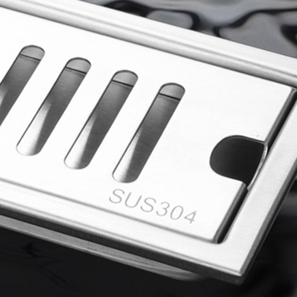 Длинный душевой слив из нержавеющей стали, дезодорирующий, съемный напольный слив для ванной комнаты, отеля, 40 см, средний