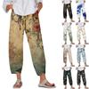 Женские брюки с карманами Повседневные брюки Брюки для женщин Летние повседневные брюки с широкими штанинами и эластичным поясом с карманами