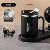 500ML Insulated Coffee Cups Stainless Steel Mugs with Straw Portable Travel Mug Handle Cup Drink Insulation And Cold Insulation
