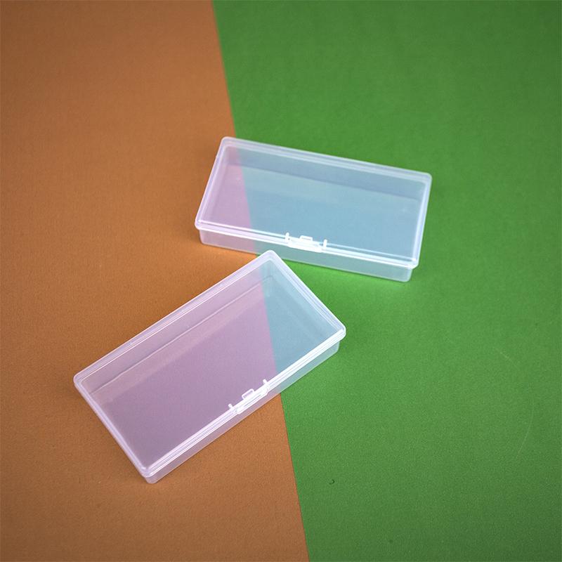 Прямоугольный пластиковый прозрачный ящик для хранения ювелирных изделий для дизайна ногтей, кисть для ногтей, ручка, буферные шлифовальные файлы, контейнер, чехол