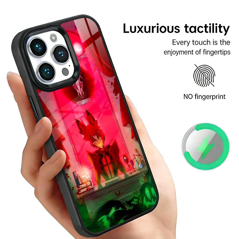 H-Hazbin H-Hotel Аластор Чехол для телефона для iPhone 17, 16, 15, 14, 13, 12, 11 Plus, Pro Max, Новый Магнитный Беспроводной Заряд