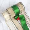 Wire Edge Ribbon Cuffs Red Gold Ribbon Christmas Decoration Ribbon Gift Items Packaging Ribbon Bow DIY Flower Handmade Engagement Wrapping