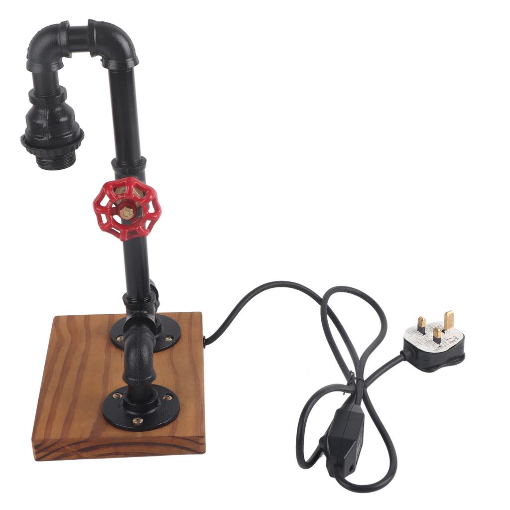 Настольная лампа Novel Retro Water Pipe LED Декоративная настольная лампа для спальни ресторана Великобритания 220 В