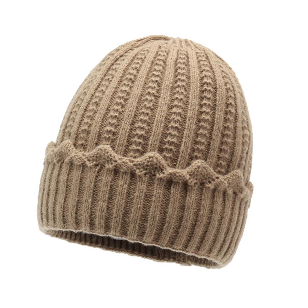 Windproof Coldproof Knitted Hat Thick Beanies Fashion Bonnet Caps  for Women Men