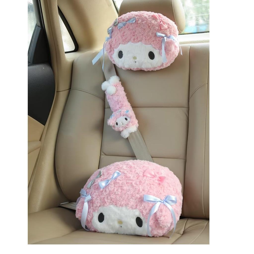 My Melody Neck Pad, Car Neck Pillow, Seat Belt Cover, Neck Pillow, Cushion, Headrest,