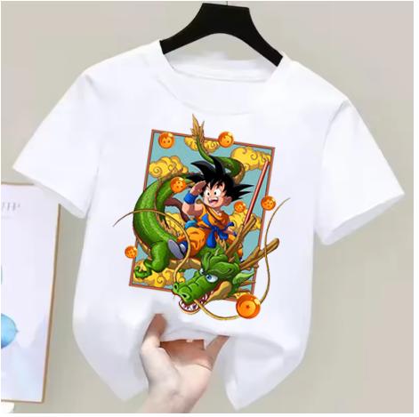 Anime Dragon Ball Cosplay TShirt Cotton Short Sleeve Tops Casual Loose Retro TShirt Unisex Women Kids Family Matching Outfits