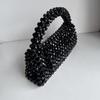 Handmade Bead Bag Big Hand Woven Handbags Unique Designer Ladies Party Bag Top Handle Phone Purses and Handbags