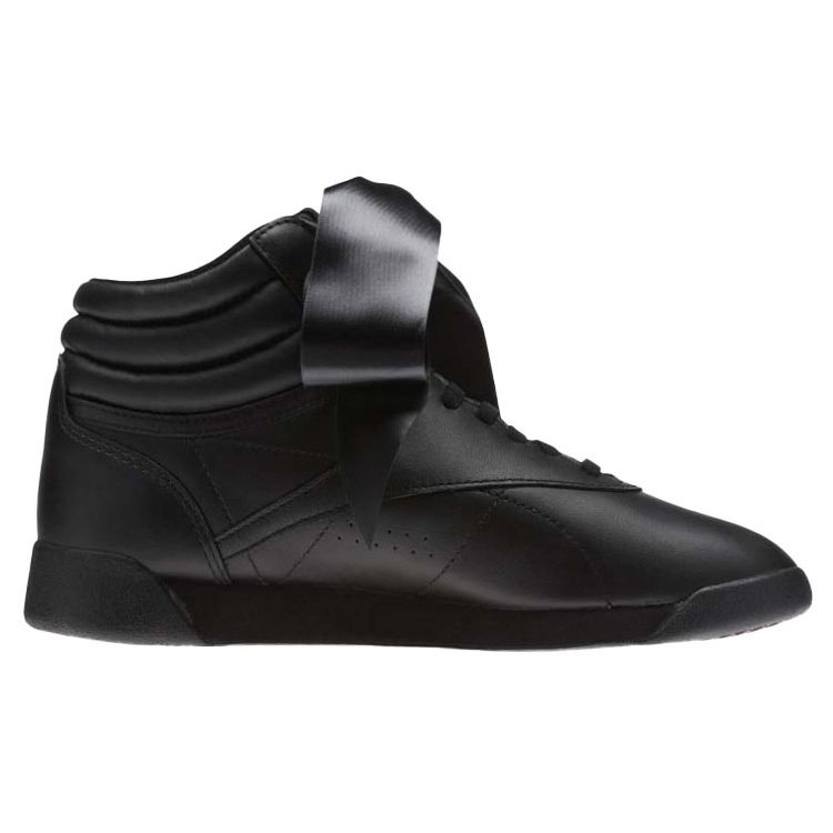 Reebok Кроссовки женские Freestyle Hi Satin Bow Black Skull-Grey CM8904