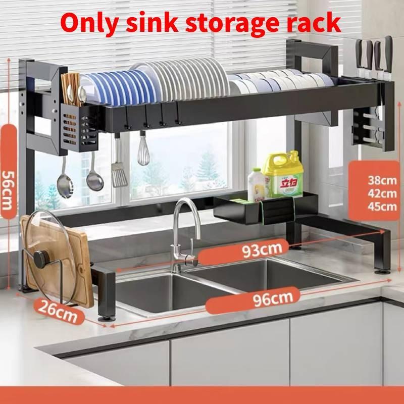 Настенная сушилка для посуды на кухонную столешницу с функцией слива и хранения