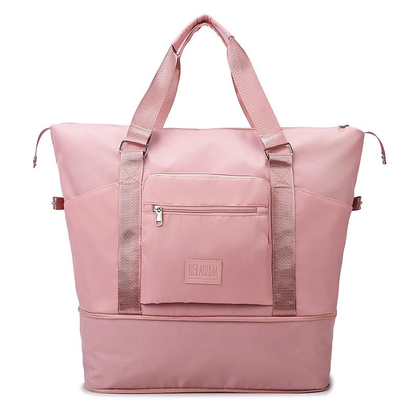 Многофункциональная, расширяемая, портативная дорожная сумка большой вместимости с разделением на сухое и мокрое, спортивная складная фитнес-сумка с выдвижной ручкой