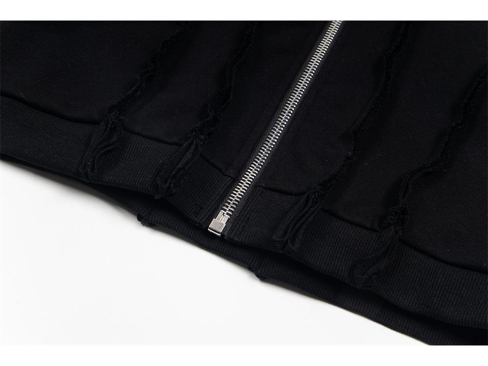 Тяжелый стираный кардиган с капюшоном Thug Club с пэчворк-дизайном батик - Модный унисекс топ