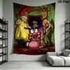 Courage the Cowardly Dog Wall Tapestry Aesthetic Wall Hanging Printed Fabric Blanket Decorative Tapestries for Bedroom Living Room Home Decor