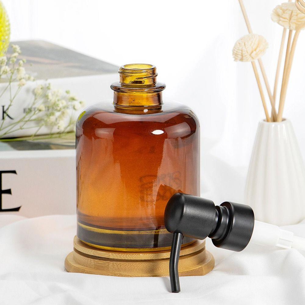 Refillable Liquid Brown Soap Bottle 12Oz Hand Soap Containers Clear Soap Dispenser Kitchen