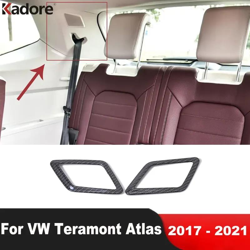 Car Rear Roof Audio Speaker Cover Trim For Volkswagen VW Teramont Atlas 2017- Carbon Fiber Interior Accessories