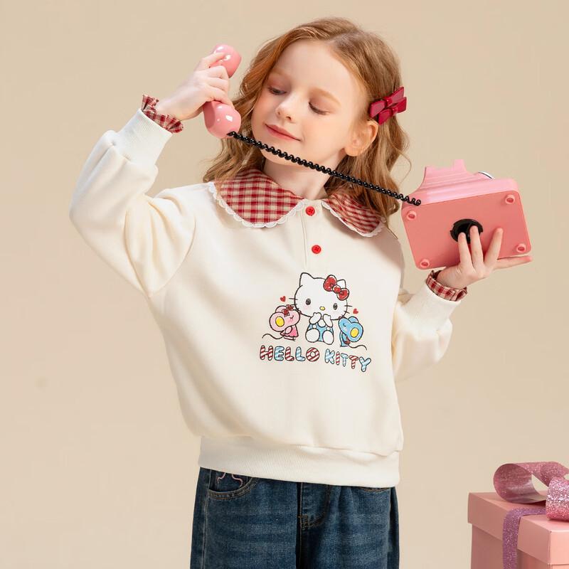 Hello Kitty Клетчатая толстовка с лацканами для девочек