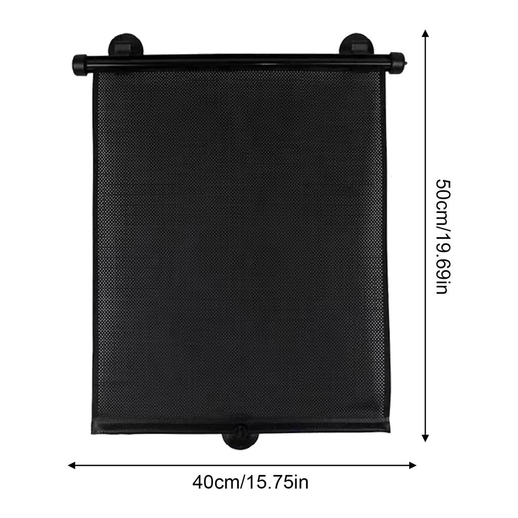 Retractable Car Side Window Sun Shade Roller Blinds with Suction Cup for Sun Protection and Privacy