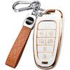 for Hyundai Key Fob Cover with Keychain, Premium TPU Key Case shell for 2024   Hyundai Sonata, Santa Fe, Nexo, Tucson Remote Smart Car Key Fob