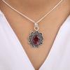 Rhodolite Gemstone 925 Sterling Silver Jewelry Partywear Pendant 1.37" Thanksgiving Gift For Wife CP-40-8