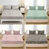 3Pcs Printed Pattern Fitted Sheet Set, (1* Fitted Sheet + 2* Pillowcases, Without Core)