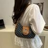Fashion Bag Women's 2025 Spring New Trend Belt Decoration Retro Shoulder Bag Letter Printing Casual Armpit