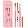 3pcs Acrylic Nail Brush Set Size 8/10/14 for Acrylic Powder Application Brushes Art Extension & Carving Salon Home Professional Manicure Tools