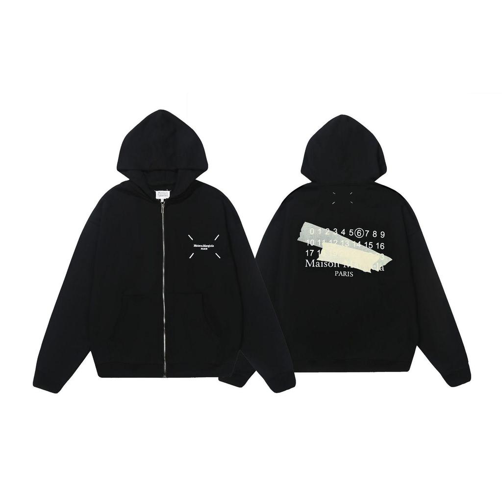 Maison Margiela MM6 Унисекс Худи-Кардиган на молнии из махровой ткани