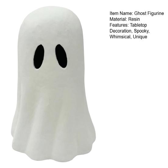 Фигурка призрака на Хэллоуин, жуткая маленькая белая статуэтка призрака из смолы, настольное украшение для дома на Хэллоуин, для украшения полок и столов.