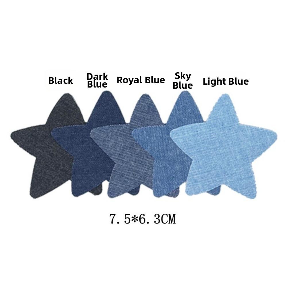 Cute Pattern Iron-on Patches 5 Colors Embroidered Patches Cute Jeans Patches for Jeans Repair
