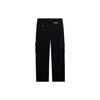 Li Ning Plain Straight Loose Casual Pants Unisex Bottoms Black AKXSC75-1
