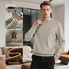 MONTAGUT Men's Winter Plush Lined Round Neck Knit Sweater