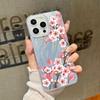 Shockproof Colorful Flowers Printed Camlet Laser Case For iPhone 15 16 Pro Max 16 14 Plus 13 12 Pro 11 Hybrid Hard Phone Cover
