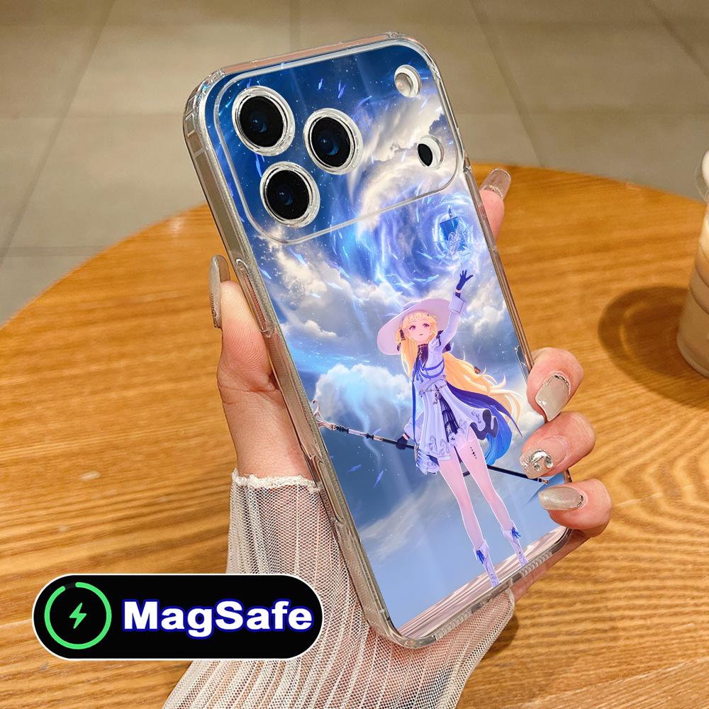 Чехол для телефона Wuthering Waves Phoebe для iPhone 17 16 15 14 13 12 11 Air Pro Max Plus Mini Magsafe Прозрачный Цветной Чехол для Мобильных Телефонов