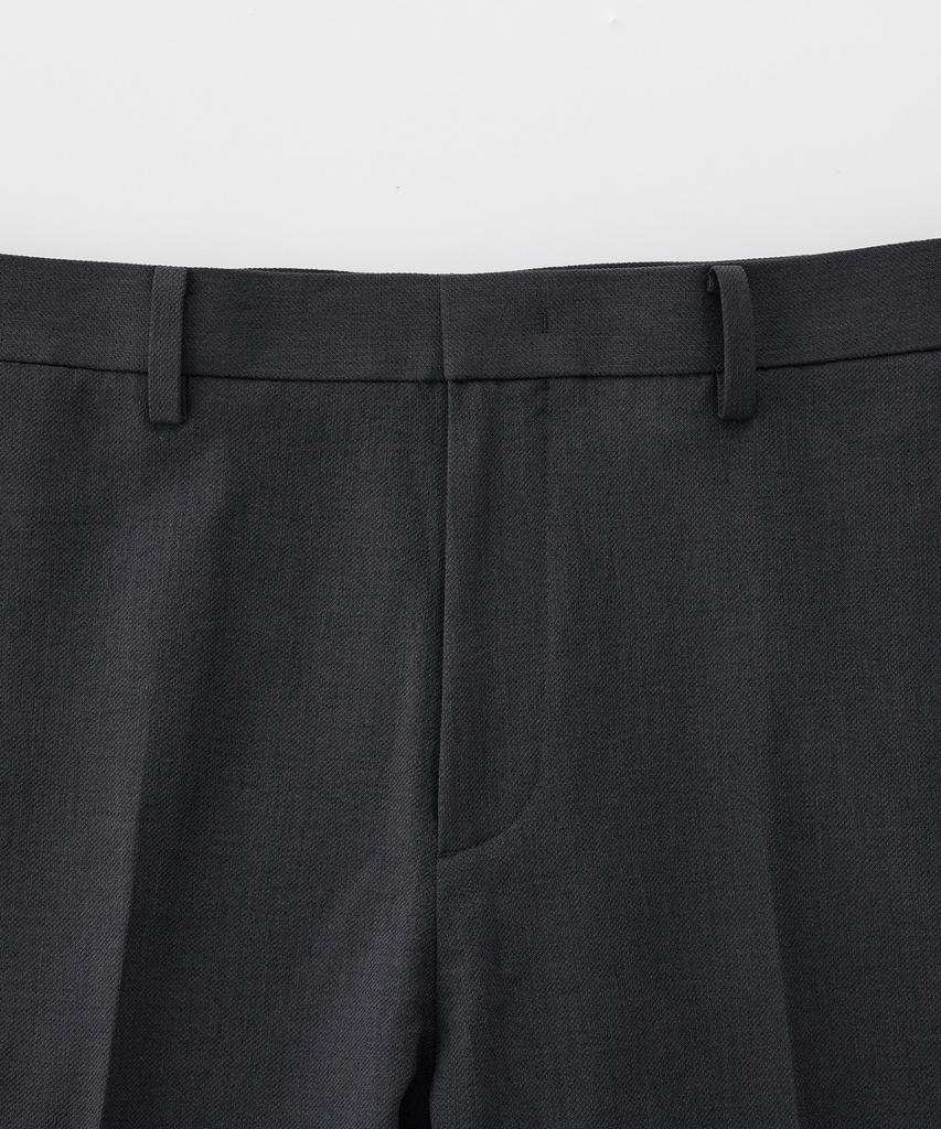 STCO Texture Polyester Soft Slacks_Charcoal Gray (Straight Fit)_Spaxb05Csc