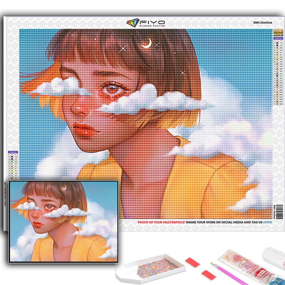 Полный 5D Diy Алмазная картина Мультфильм девушка Аватар 5D Алмазная картина
