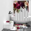 Plants, Flowers, Non-Punching Shower Curtains, Flowers, Digital Printing Shower Curtains, Shower Curtains Four-Piece Set
