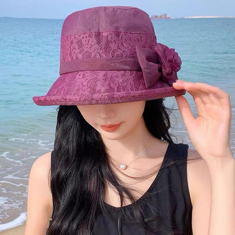 Шляпа Женская Солнцезащитная Тонкая Дышащая Теневая Шляпа-Ведро Весна Лето Пожилая Женщина Солнцезащитная Шляпа