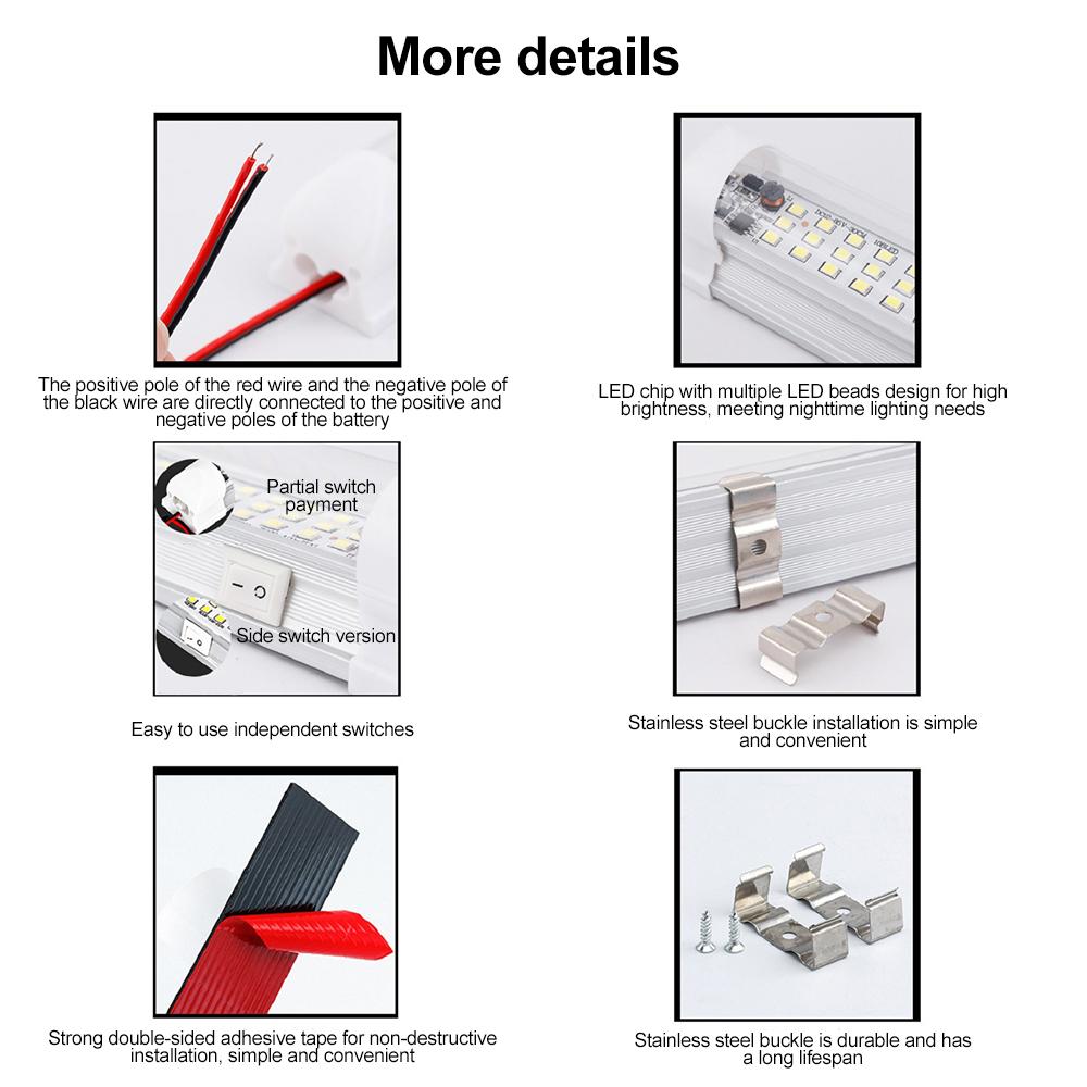 Светодиодная автомобильная световая панель 108 светодиодов, крыша грузовика, самоклеящийся плафон 12 В-85 В, аварийная лампа для ремонта автомобиля, автофургона, лодки