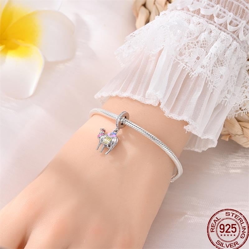 Pyramid Series Copper Mystical Cat Elephant Religious Style Charm Beads Suitable For Pan Original Bracelet Diy