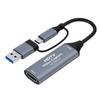 Карта захвата видео 4K Type C+USB Видеограббер-рекордер для HDTV Игровой видеокамеры Камеры Записи Прямой трансляции