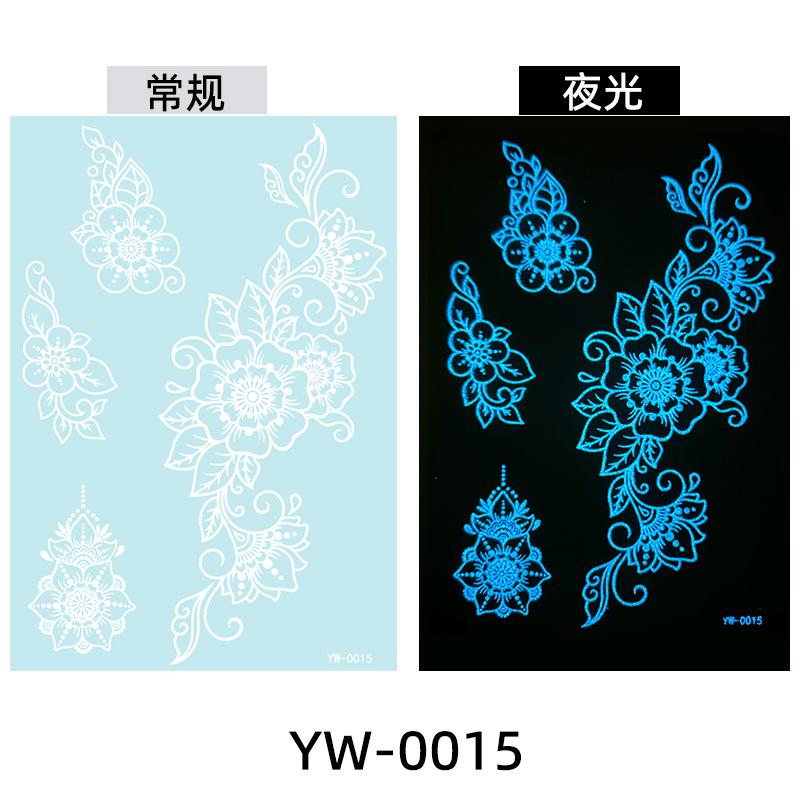 Светящиеся в темноте индийские кружевные тату-наклейки - Хна стиль боди-арт для рук и тела