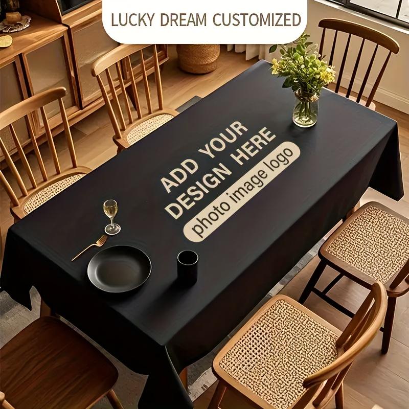 1pc Unique Printed Custom Tablecloth - for Weddings, Birthdays, Anniversaries, and Event Decorations, Flat Printing, Polyester, Easy-to-Clean Party De