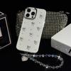 With Clip Mobile Phone Lanyard Short Love Phone Pendant Crystal Beads Phone Chain  Female Lady Girl