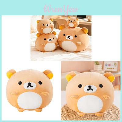Плюшевая Подушка-Подушка для Кровати Rilakkuma с Мягким Наполнителем из ПП Хлопка для Комфорта Девочек и в Качестве Подарка
