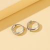 Элегантные серьги-кольца из сплава Минималистичные Геометрические Круглые Золотые Серебряные Золотые Розовые